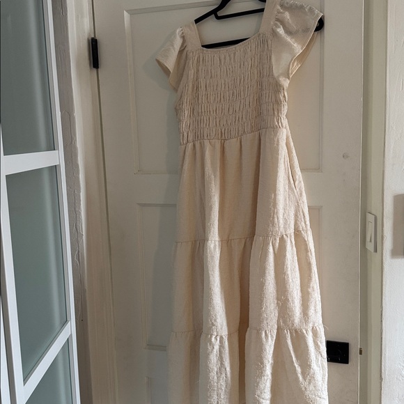 Polagram Cream Midi Dress - Picture 4 of 5